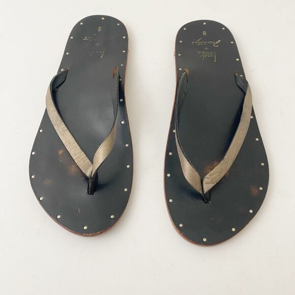 Beek x Montage Leather Thongs Sandals Shoes